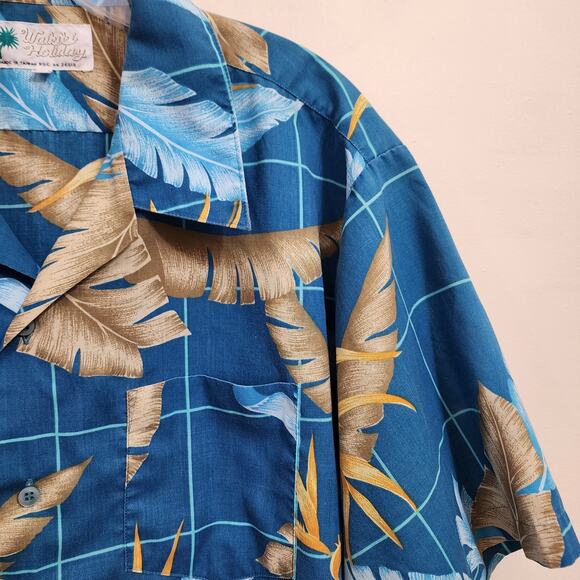 Vintage Waikiki Holiday Hawaiian print short sleeve button up shirt mens size XL - Picture 9 of 10